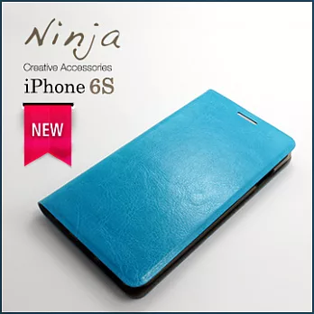 【東京御用Ninja】Apple iPhone 6s（4.7吋）經典瘋馬紋保護皮套（藍色）