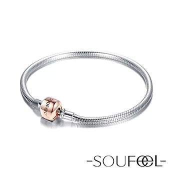 【SOUFEEL charms】925純銀手鍊(玫瑰金)17cm
