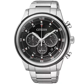 CITIZEN Eco-Drive霸道玩家光動能計時男性腕錶-黑-CA4034-50E