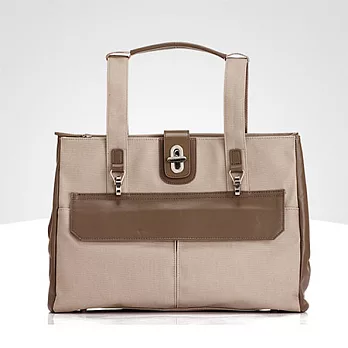 Amore Stark 輕商旅公事包-橫灰+灰綠