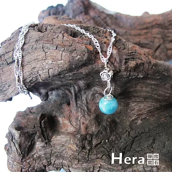 【Hera】925純銀手作天然海藍寶花朵項鍊/鎖骨鍊(海藍寶)