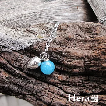 【Hera】925純銀手作天然海藍寶花苞項鍊/鎖骨鍊(海藍寶)