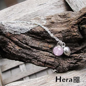 【Hera】925純銀手作天然粉晶花苞項鍊/鎖骨鍊(粉晶)