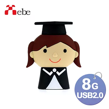 Xebe集比 女畢業生隨身碟8GB, USB 2.0