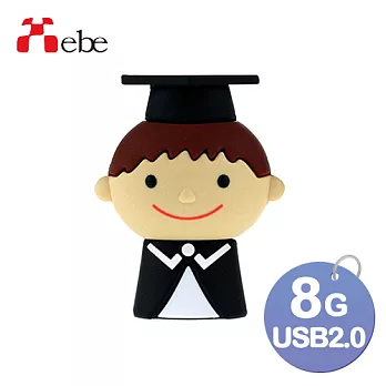 Xebe集比 男畢業生隨身碟8GB, USB 2.0