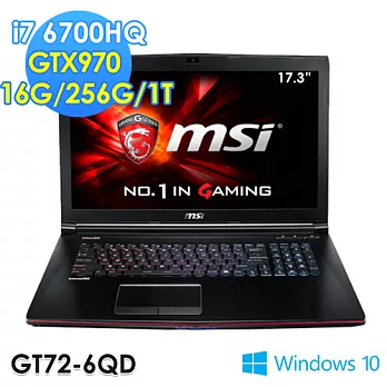 msi微星 GT72 6QD-095TW 17.3吋 i7-6700HQ GTX970電競筆電