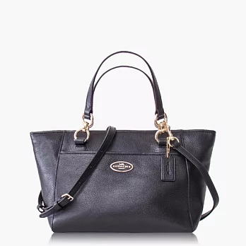 【COACH 多種背法】皮革 / 肩背 / 斜背兩用包(小款)_黑色