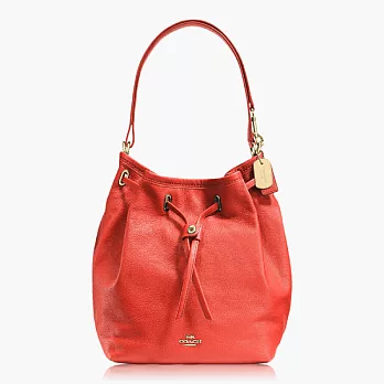 【COACH 多種背法】皮革 / 肩背 / 斜背兩用包_珊瑚橘