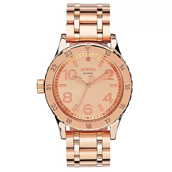 NIXON 38-20 潮流躍動運動腕錶-玫瑰金