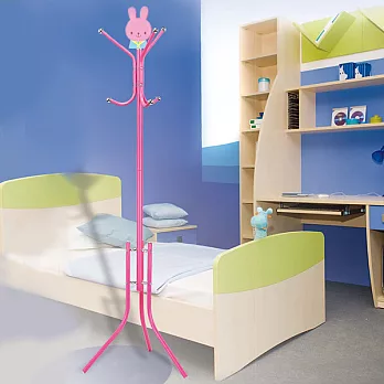 樂活家~動物兒童衣帽架兔子