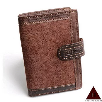 【H-CT】低調特殊設計款真皮中夾(MB215-1301K-Z)