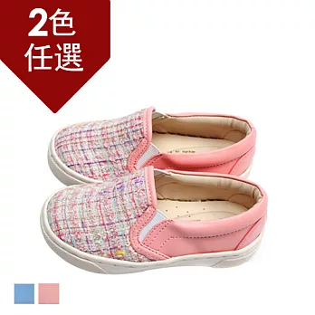 FUFA MIT 柔色仿毛呢拼接懶人童鞋 ( FNB10) 粉色15粉色