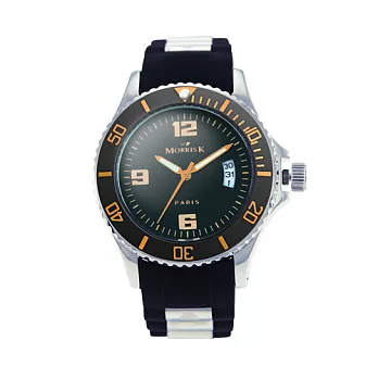 【Morris K】羅志祥代言運動造型潮流腕錶 橘色 MK13025-GA03