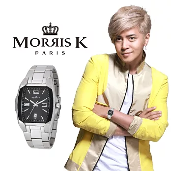 【MorrisK】魅力無限不鏽鋼流行腕錶-男錶 MK10095-CJ20