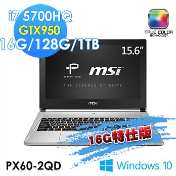 【msi微星】PX60 2QD-083TW15.6吋i7-5700HQGTX950筆電(16G特仕版)