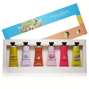 Crabtree & Evelyn 瑰珀翠 經典護手霜6入禮盒(25gx6)-C 園藝+炫金+蔷薇+紅粉+馬鞭+緑野