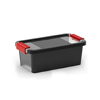 【KIS 義大利繽紛收納】單開收納箱XS (5入組)黑