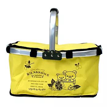 【FANS】日系雜貨 野餐風 拉拉熊手提保冷袋 保溫袋 2色黃綠色
