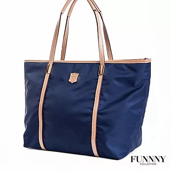 FUNNNY 日本同步肩背包系列 輕量尼龍托特包 藍