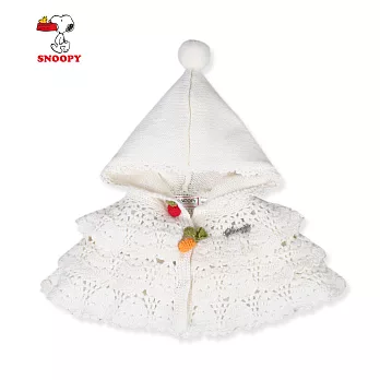 【SNOOPY】女孩兒針織披肩100白