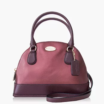 【COACH 多種背法】皮革 / 肩背 / 斜背兩用包(小款)_金屬紅