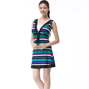 【Bich Loan】碧影連身裙泳裝附泳帽13006107M共同(印花)