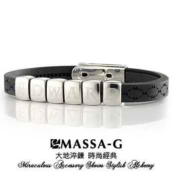 MASSA-G【字言字語Alphabet】專色鍺鈦手環(6字組)天使白