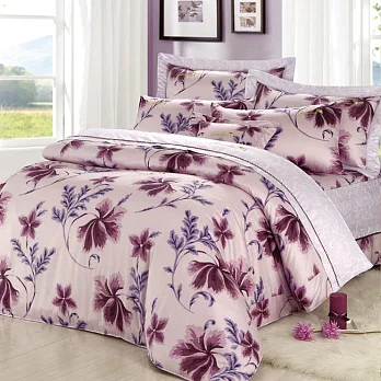 【Arnold Palmer雨傘牌】陶醉粉紫-60紗精梳純棉床罩雙人加大七件組