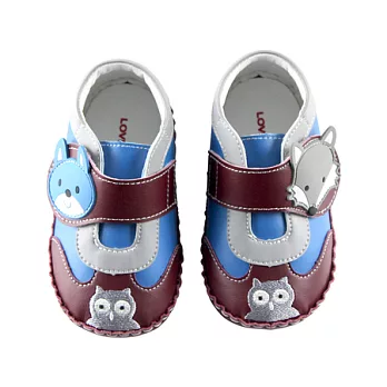 【愛的世界】狐狸伙伴寶寶鞋/學步鞋/-台灣製-13藍色