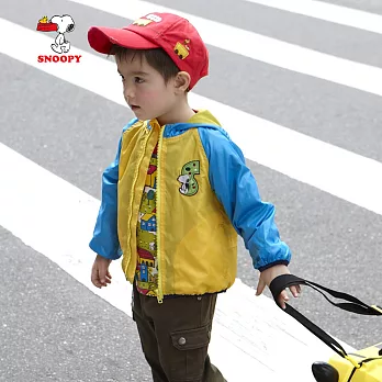 【SNOOPY】亮面質感風衣外套(黃)90黃