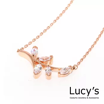 Lucy’s月桂冠葉枝椏淡雅玫金項鍊玫金色系