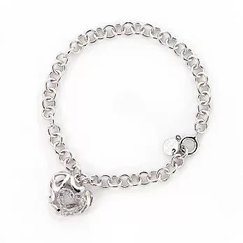 Lucy’s純銀純璀璨立體簍空愛心墜飾造型手鍊