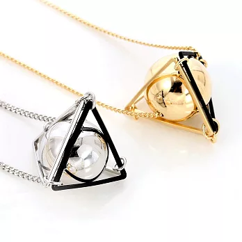 Lucy’s立體幾何三角造型項鍊(三色)華麗金(白)