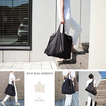 【韓國創意品牌 invite.L】輕便休閒風 高質感大收納袋 手提包 肩揹包 大空間好收納 購物袋 手拿包米色