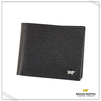 BRAUN BUFFEL‧德國小金牛 -阿瑪爾菲系列13卡可翻式短夾- BF164-317-BK經典黑
