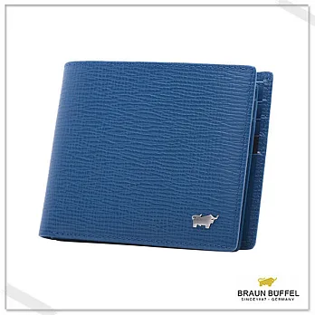BRAUN BUFFEL‧德國小金牛 -阿瑪爾菲系列13卡可翻式短夾-海水藍 海水藍
