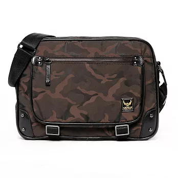 AIRWALK-黑金系列-經典雅緻迷彩側背包 咖啡迷彩