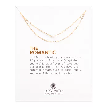 Dogeared THE ROMANTIC 優雅珍珠 金色許願項鍊 浪漫雙層設計 附原廠盒