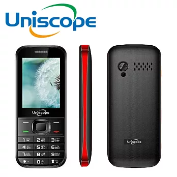 優思Uniscope W108+ 2.4吋雙卡軍人園區機/無照相(公司貨)紅