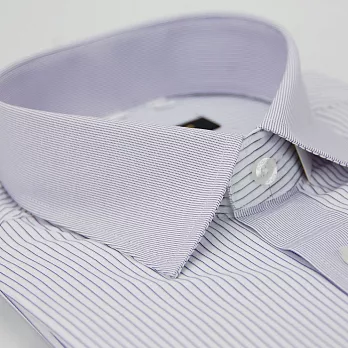 【金安德森】白底紫條紋變化領窄版長袖襯衫16紫色