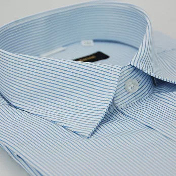 【金安德森】藍色條紋窄版長袖襯衫16.5藍色