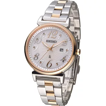 SEIKO LUKIA 20周年幸福時刻太陽能時尚腕錶 V137-0BW0KS SUT260J1 雙色