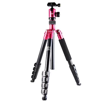FOTOPRO C50i 鋁合金五節扳扣式腳架(共5色/公司貨)魅力紅