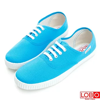 【LOBO】西班牙百年品牌Bambas環保膠底休閒鞋-土耳其藍色 情侶親子款34土耳其藍色