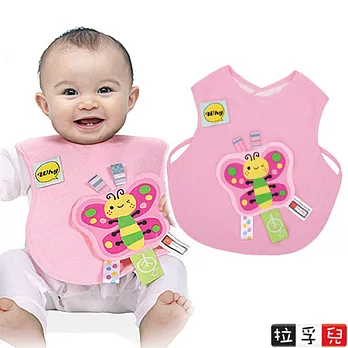 【拉孚兒 Naforye】背心型沙沙紙布標口水圍兜-蝴蝶