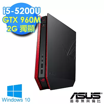 【ASUS】GR6 i5-5200U《Win10_暗黑戰將》GTX960獨顯 8G記憶體 1TB 電競效能 迷你電腦(GR6-5204ATE-GM)★附電競鍵鼠黑紅