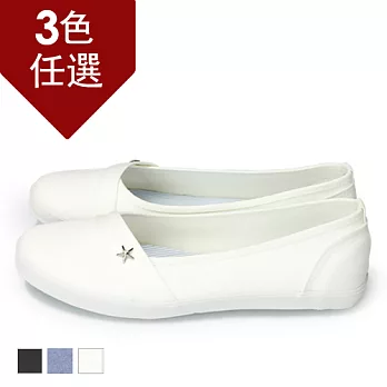 FUFA MIT 星型鉚釘氣質懶人鞋(H74)-白色23白色