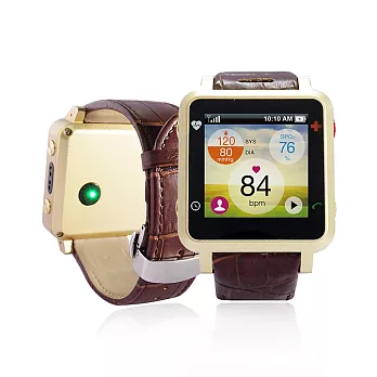 【蓋德科技】樂活天使 智慧型健康照護心律手錶 GCARE-700H《加贈遠傳易付卡》金色