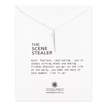 Dogeared 平衡骨直立式X閃亮豆豆 幸運雙墜 搶盡風頭 銀色許願項鍊 附原廠盒