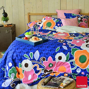 【UH】La mode - 異國花園環保印染精梳棉簡被床包4件組(雙人)